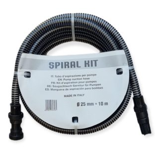   Spiráltömlőszett 1"-os műa. lábszeleppel   10m/szett