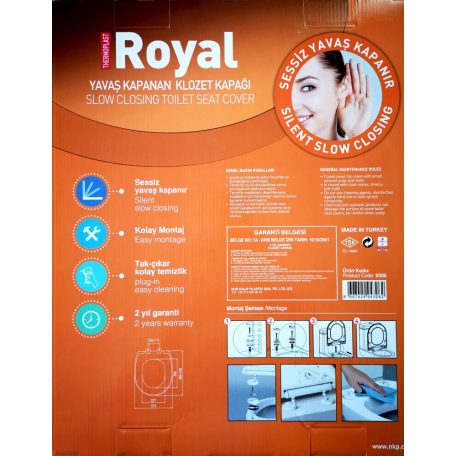 WC ülőke fékes ROYAL fehér 1400g
