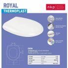 WC ülőke fékes ROYAL fehér 1400g