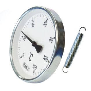 Hőmérő 63mm rugós 0-120'c
