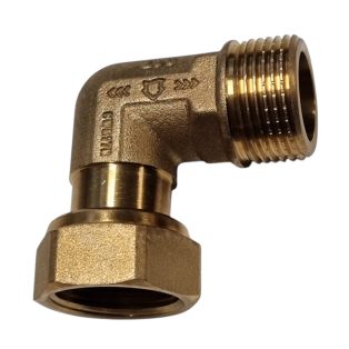 Réz hollanderes csatlakozó KB sarok 1/2"